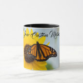 Monarch Butterfly & Sunflower Black Mok (Midden)