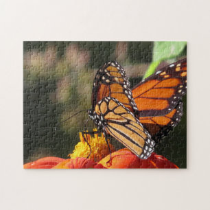Monarch Butterfly Sunflower Flower Puzzle Legpuzzel