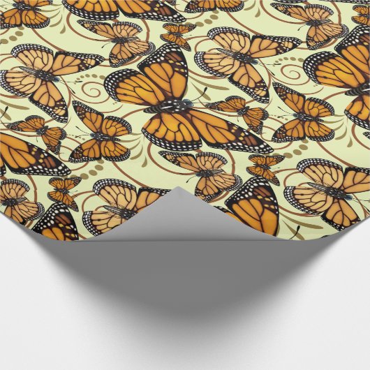 Monarch Butterfly Swirl Cadeaupapier (Hoek)
