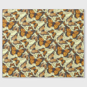 Monarch Butterfly Swirl Cadeaupapier (Vlak)