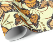 Monarch Butterfly Swirl Cadeaupapier (Rol Hoek)