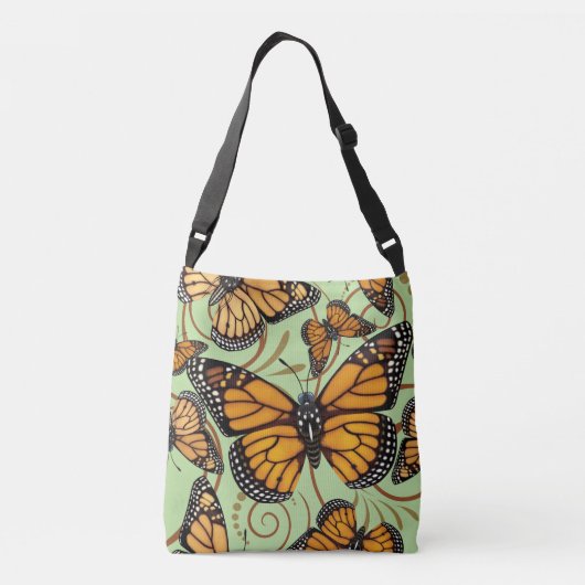 Monarch Butterfly Swirl Crossbody Tas (Achterkant)