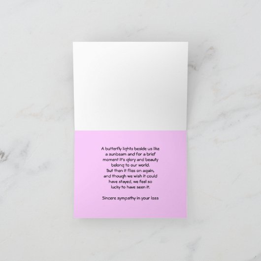 Monarch Butterfly Sympathkaart Kaart (Binnen)