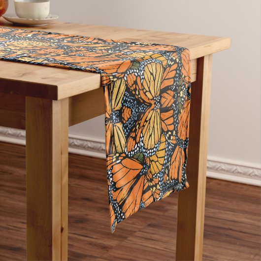 Monarch Butterfly Table Runner Korte Tafelloper (Voorbeeld)