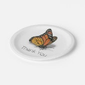 Monarch Butterfly  tekst Papieren Bordje (Gekanteld)