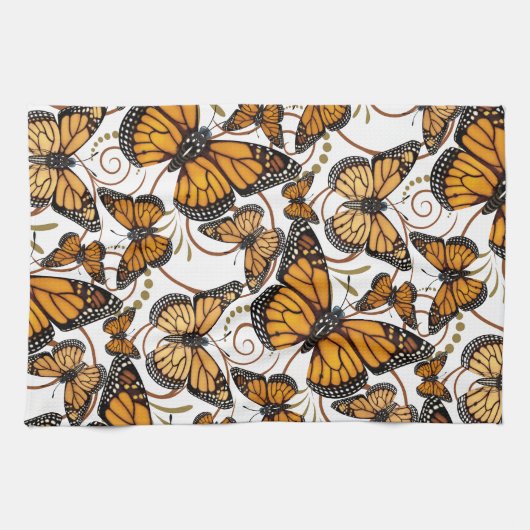 Monarch Butterfly Theedoek (Horizontaal)