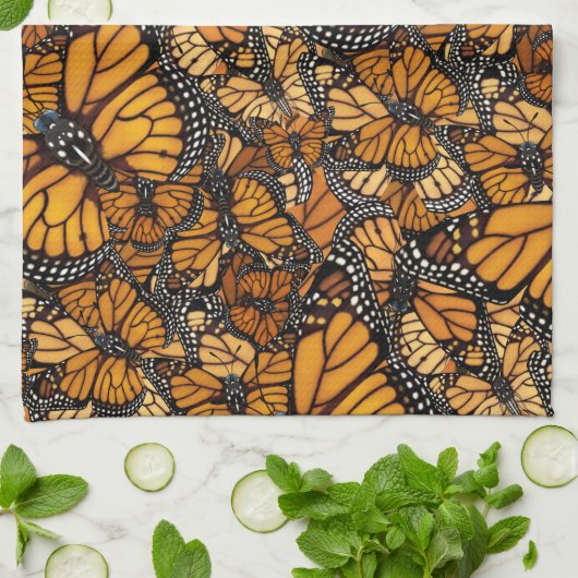 Monarch Butterfly Theedoek (Gevouwen)