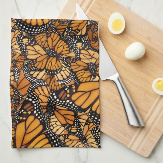 Monarch Butterfly Theedoek (Quarter Fold)