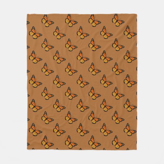 Monarch Butterfly Thema Fleece Deken (Voorkant)
