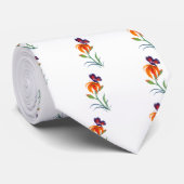 Monarch Butterfly & Tiger Lily Stropdas (Opgerold)