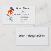 Monarch Butterfly & Tiger Lily Visitekaartje (Voorkant / Achterkant)