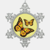 MONARCH BUTTERFLY TIN SNEEUWVLOK ORNAMENT (Voorkant)
