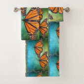 Monarch Butterfly Towel Set Bad Handdoek (Insitu)