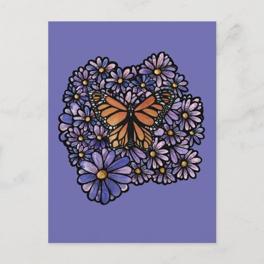 Monarch Butterfly Uitnodiging Briefkaart (Voorkant)