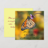 Monarch Butterfly-uitnodigingen Kaart (Voorkant / Achterkant)