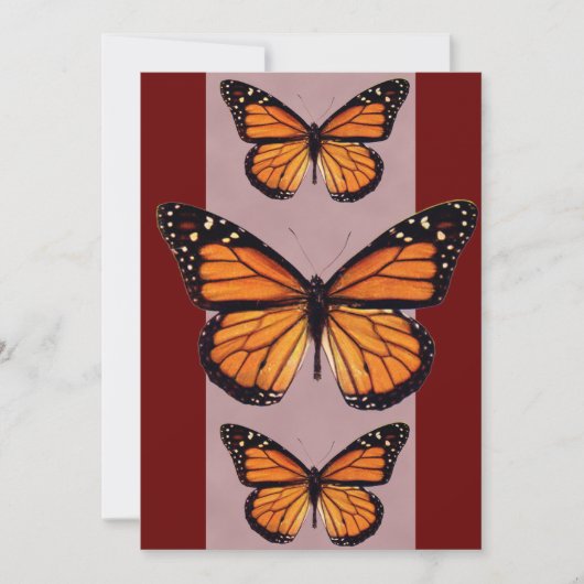 Monarch Butterfly-uitnodigingen Kaart (Voorkant)