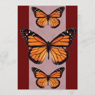 Monarch Butterfly-uitnodigingen Kaart