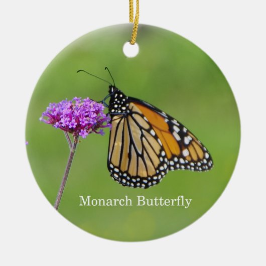 Monarch Butterfly-versiering Keramisch Ornament (Voorkant)