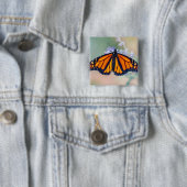 Monarch Butterfly Vierkante Button 5,1 Cm (In situ)