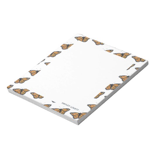 Monarch Butterfly Voeg Jouw naam Notitieblok toe (Linkerzijde)