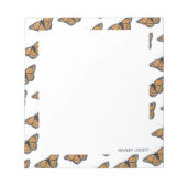 Monarch Butterfly Voeg Jouw naam Notitieblok toe (Voorkant)