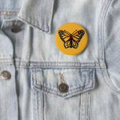 Monarch Butterfly Waterverf Painting Butterflies Ronde Button 5,7 Cm (In situ)
