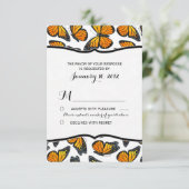 Monarch Butterfly Wedding RSVP (Staand voorkant)