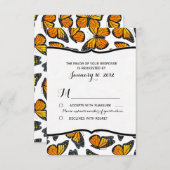 Monarch Butterfly Wedding RSVP (Voorkant / Achterkant)