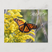 Monarch Butterfly Wedding RSVP Briefkaart (Voorkant)
