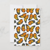 Monarch Butterfly Wedding RSVP Kaartje (Achterkant)