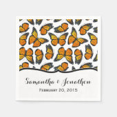 Monarch Butterfly Wedding Servetten (Voorkant)