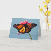 Monarch Butterfly Wenskaart Kaart (Gele Bloem)