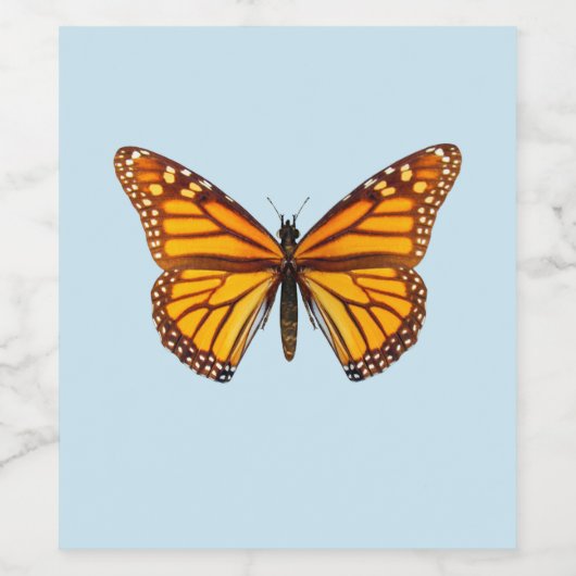 Monarch Butterfly Wijn Etiket (Enkel label)