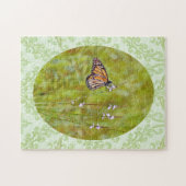 Monarch Butterfly Wildbloemen Pattered Puzzle Legpuzzel (Horizontaal)
