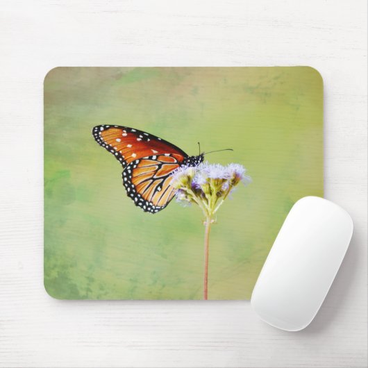 Monarch Butterfly Wildflower Art Muismat (Met muis)