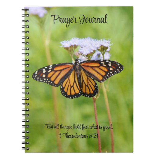 Monarch Butterfly Wildflower Faith Prayer Journal Notitieboek (Voorkant)
