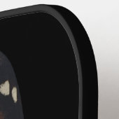 Monarch Butterfly wing on Black Pickleball Paddle (Links Detail)