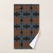 Monarch Butterfly Wing Oranje and Blue Pattern Bad Handdoek (Handdoek)