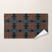 Monarch Butterfly Wing Oranje and Blue Pattern Bad Handdoek (Handdoek)