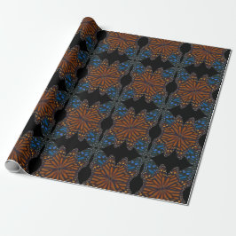 Monarch Butterfly Wing Oranje and Blue Pattern Cadeaupapier