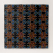 Monarch Butterfly Wing Oranje and Blue Pattern Legpuzzel (Horizontaal)