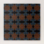 Monarch Butterfly Wing Oranje and Blue Pattern Legpuzzel (Verticaal)