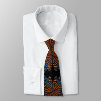Monarch Butterfly Wing Oranje and Blue Pattern Stropdas
