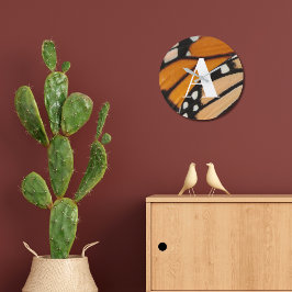 Monarch Butterfly Wing Pattern Sinaasappel en zwar Grote Klok