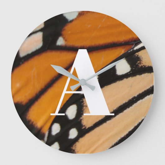 Monarch Butterfly Wing Pattern Sinaasappel en zwar Grote Klok (Voorkant)
