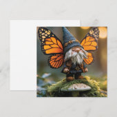 Monarch Butterfly Winged Gnome - Fantasy Creature Feestdagenkaart (Voorkant / Achterkant)