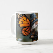Monarch Butterfly Winged Gnome - Fantasy Creature Koffiemok (Voorkant links)