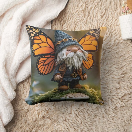 Monarch Butterfly Winged Gnome - Fantasy Creature Kussen (Deken)