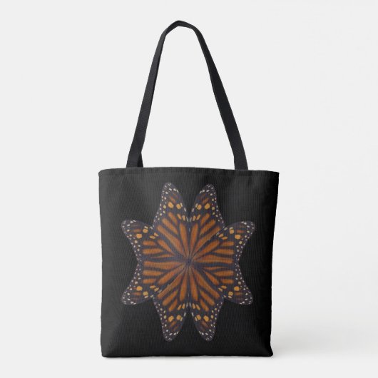 Monarch Butterfly Wings Circular Pattern Tote Bag (Achterkant)