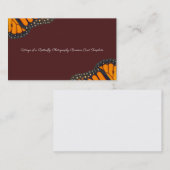 Monarch Butterfly Wings Fotografiekaart Sjabloon Visitekaartje (Voorkant / Achterkant)